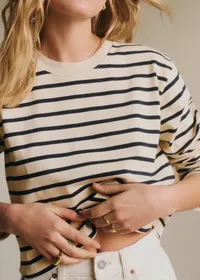 Marinière Elina - Écru / Marine — view 2