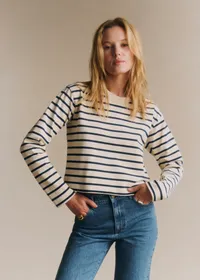 Marinière Elina - Écru / Marine — view 3
