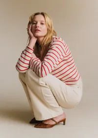 Marinière Elina - Écru/ Rouge — view 3
