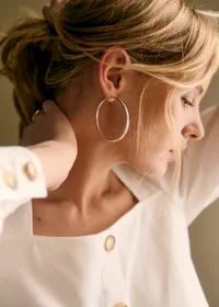 Maxi Anneaux Eva - Argent — view 2