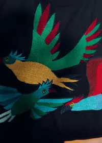 Maxi Cabas brodé - Sézane x Inoui Editions - Bleu Marine — view 3