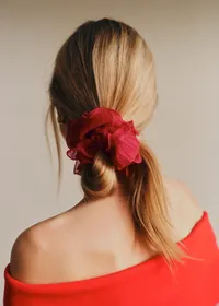 Maxi chouchou voile - Framboise — view 4