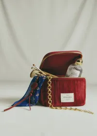 Mini vanity velours frappé - Rouge — view 2