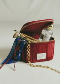 Mini vanity velours frappé - Rouge — view 3