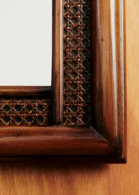 Miroir rotin vintage design américain - Rotin — view 2