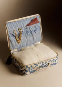 Moyenne valisette - Sézane x Antoinette Poisson - Imprimé Oiseaux Bleus — view 3