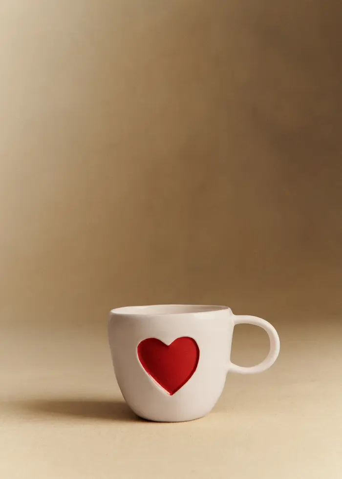Mug Appolline coeur - Rouge