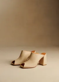 Mules High Bruna - Crème lisse — view 3