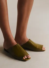 Mules Low Bruna - Vert Lisse — view 3