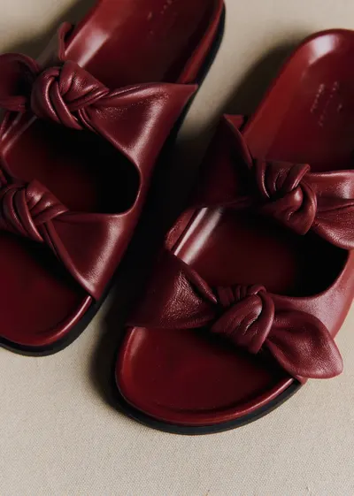 Mules Low Cleo - Bordeaux Lisse
