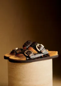 Mules Low Lenny - Kaki Python — view 4
