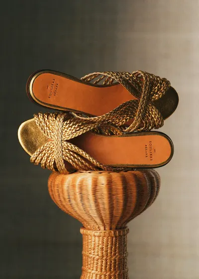 Mules Low Paola - Doré Tressé