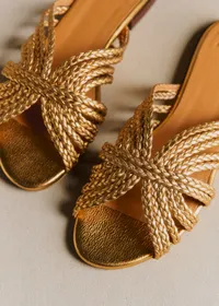 Mules Low Paola - Doré Tressé — view 4