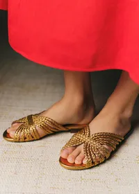 Mules Low Paola - Doré Tressé — view 5