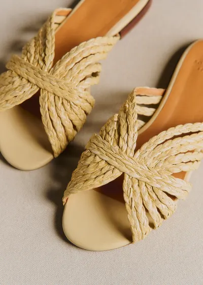 Mules Low Paola - Naturel Textile Tressé