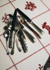 Nappe Brodée - Ecru Broderie Framboise - Epi de Blé — view 4
