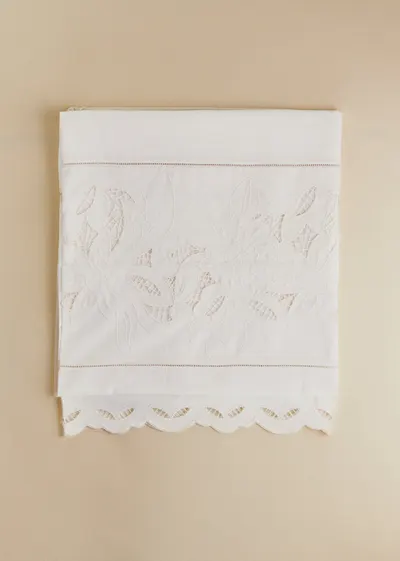 Nappe Brodée - Ecru Uni
