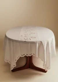 Nappe Brodée - Ecru Uni — view 2