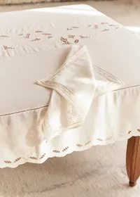Nappe Brodée - Ecru Uni — view 4