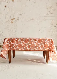 Nappe Imprimée - Fleurs de Positano - Terre de Sienne — view 2