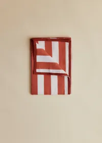 Nappe Imprimée - Rayures - Terre de Sienne — view 4