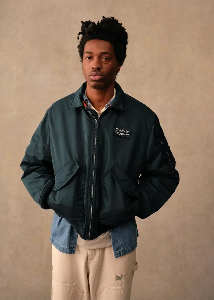 Bomber Octobre Éditions x Schott NYC - Marine
