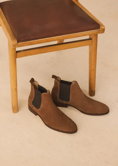 Bottines Chelsea Woody - Daim Camel