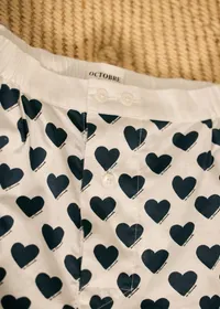 Caleçon Coeur Chamade - Blanc / Indigo — view 2