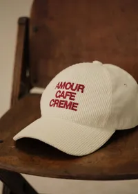 Casquette Amour Café Crème Velours - Écru — view 3