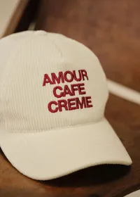 Casquette Amour Café Crème Velours - Écru — view 4