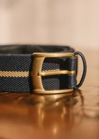 Ceinture Inaro - Marine Rayure Beige — view 3