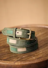 Ceinture Sidney Patchwork - Kaki / Vert / Beige — view 3