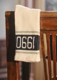 Chaussettes 1990 - Écru / Vert — view 3