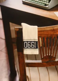 Chaussettes 1990 - Écru / Vert — view 4