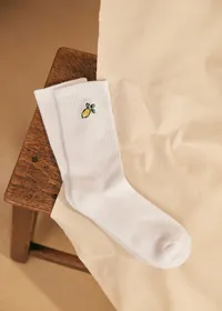 Chaussettes Citron - Blanc — view 2