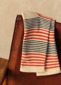 Chaussettes Mouss - Écru / Bleu / Rouille — view 4