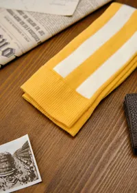 Chaussettes Pascal - Jaune / Écru — view 2