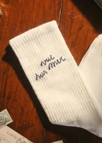 Chaussettes Vue sur mer - Blanc — view 2