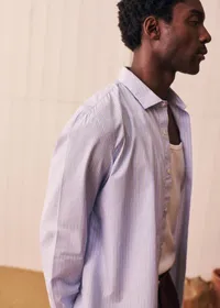 Chemise Allen - Bleu Rayures Blanc / Marine — view 5