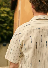 Chemise Amour Club - Écru / Bleu — view 2