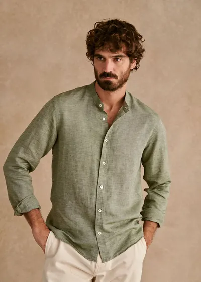 Chemise Benny Coton Lin - Kaki Délavé