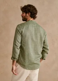 Chemise Benny Coton Lin - Kaki Délavé — view 4