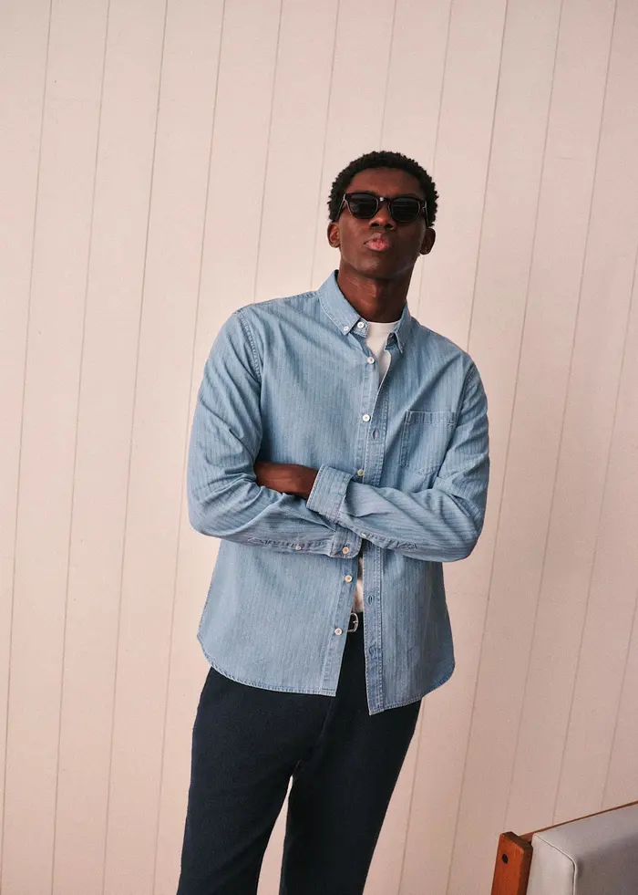 Chemise Charlie Denim - Rayures Délavées