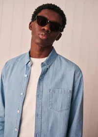 Chemise Charlie Denim - Rayures Délavées — view 4