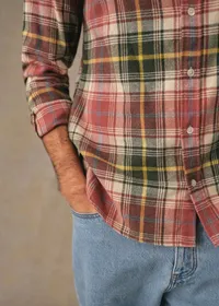Chemise Charlie Flanelle Carreaux - Vert / Rose Foncé — view 3