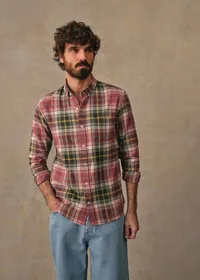 Chemise Charlie Flanelle Carreaux - Vert / Rose Foncé — view 5