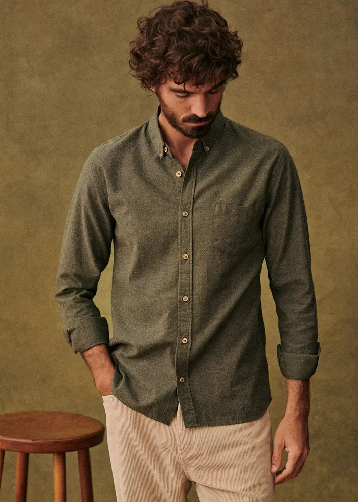 Chemise Charlie Flanelle - Kaki