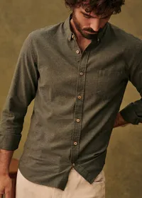 Chemise Charlie Flanelle - Kaki — view 2