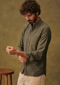 Chemise Charlie Flanelle - Kaki — view 3
