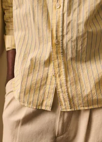 Chemise Charlie - Jaune Rayures Bleues — view 2